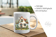 Folk Cottage Homes Clipart Set, an Object Illustration by The Twin Lakes Studio (Thumbnail 7 of 10)