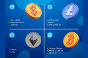 Cryptocurrency 3D Icons, an Object 3D Model by Rakata Studio (Thumbnail 2 of 7)