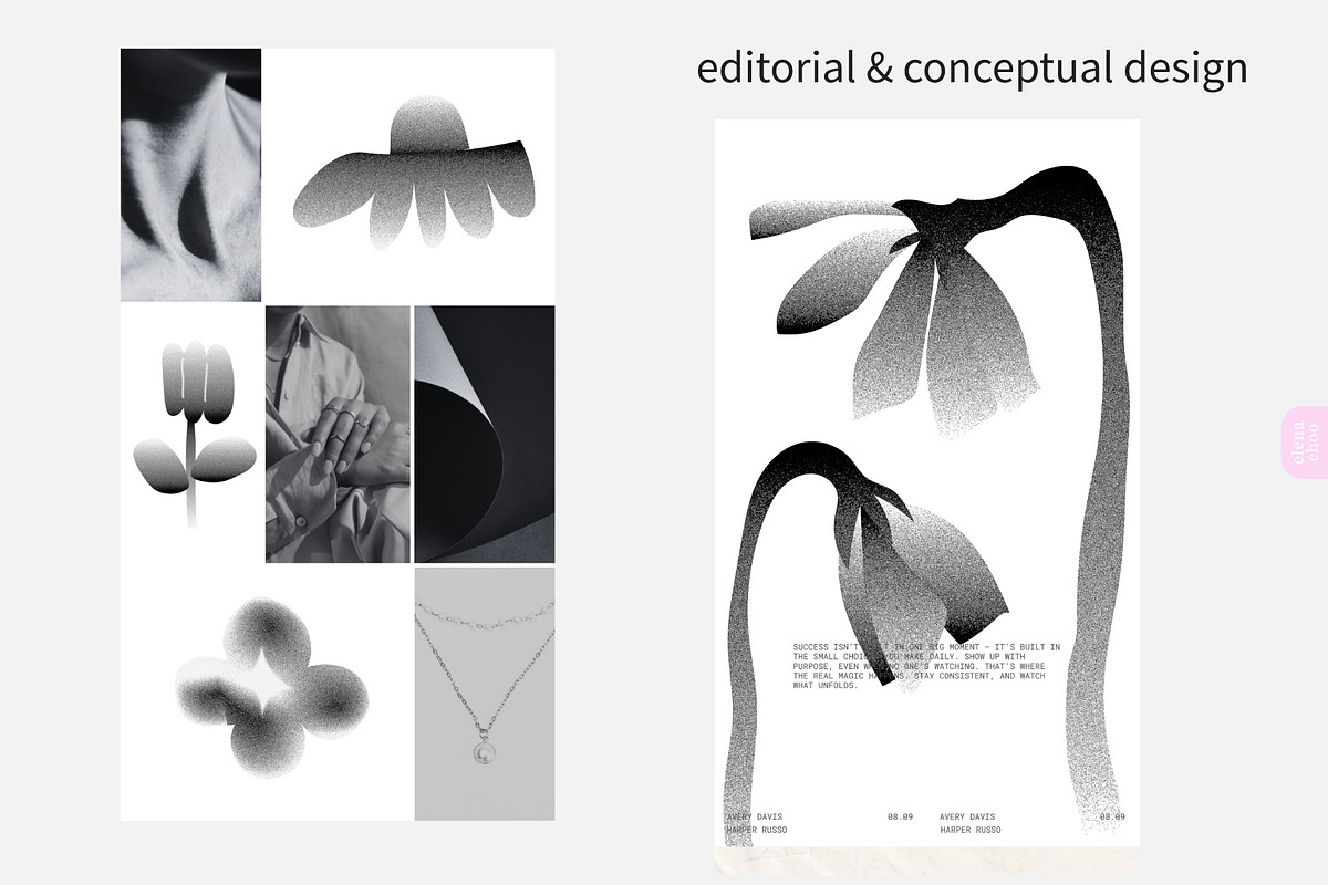 Tender Forms: Grainy Botanical Art, an Object Graphic by Elena Choo (Photo 8 of 12)