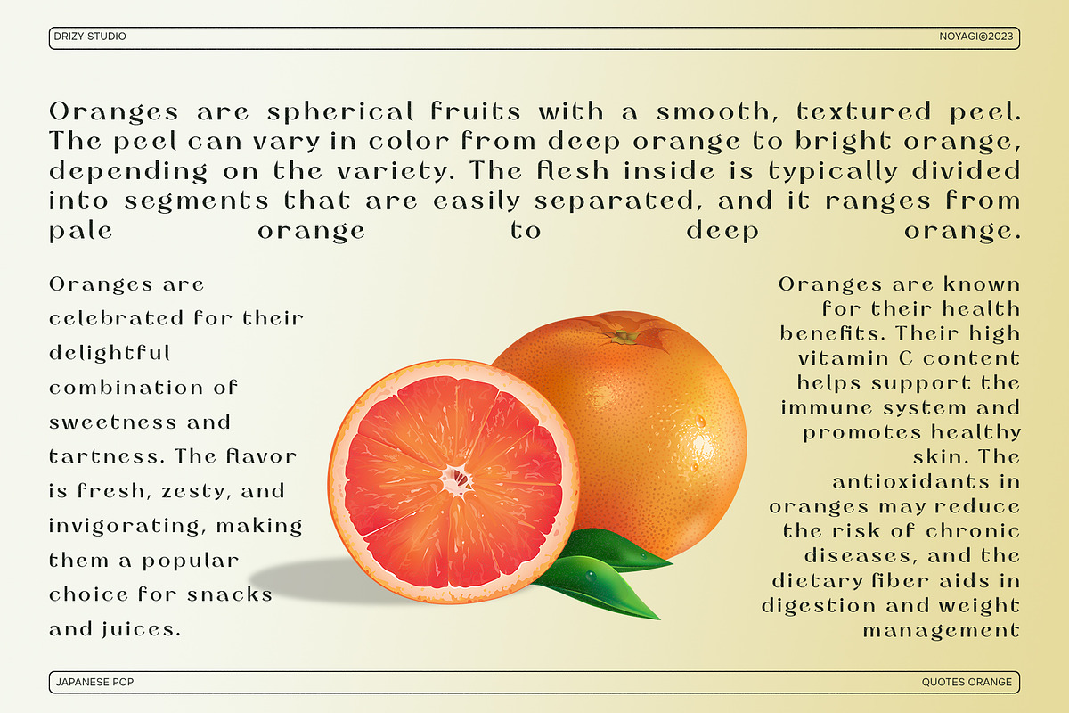 Noyagi - Vintage Japanese Pop Font, a Sans Serif Font by Drizy (Photo 3 of 10)