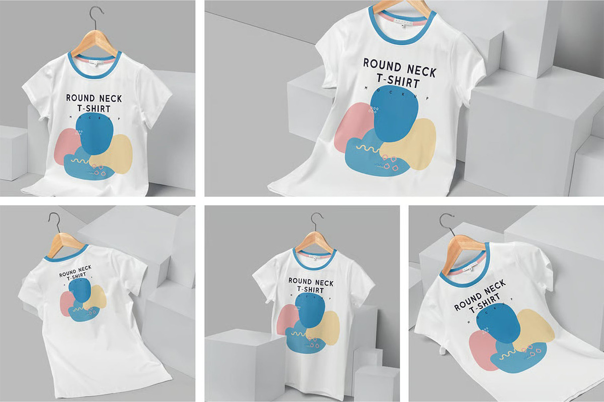 Round Neck T-Shirt Mockup, a Shirt Mockup by megostudi0 (Photo 1 of 7)