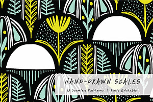 Hand Drawn Scale | Seamless Patterns