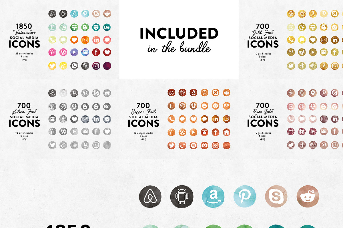 Social Media Icons BUNDLE, an Icon by Fearless Confetti (Photo 2 of 4)