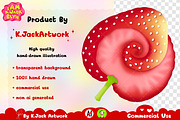 Strawberry Shapes Collection PNG, a Food Illustration by K.JackArtwork (Thumbnail 3 of 4)