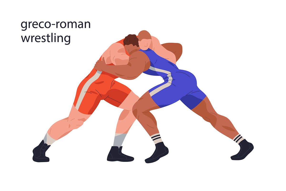 Fighters practicing martial arts set, a Sport Illustration by Good Studio (Photo 11 of 13)