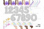 Happy Birthday Clipart, an Illustration by GlamArtZhanna (Thumbnail 3 of 4)