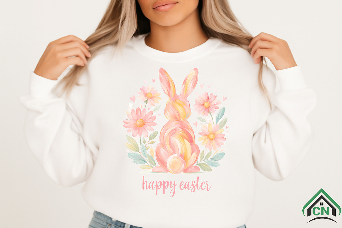 Happy Easter Png, Boho Floral Easter, an Illustration by Craft Nest (Photo 2 of 6)