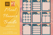 Meal & Grocery Planner Templates, a Stationery Template by Yiru Chen Studio (Thumbnail 1 of 6)