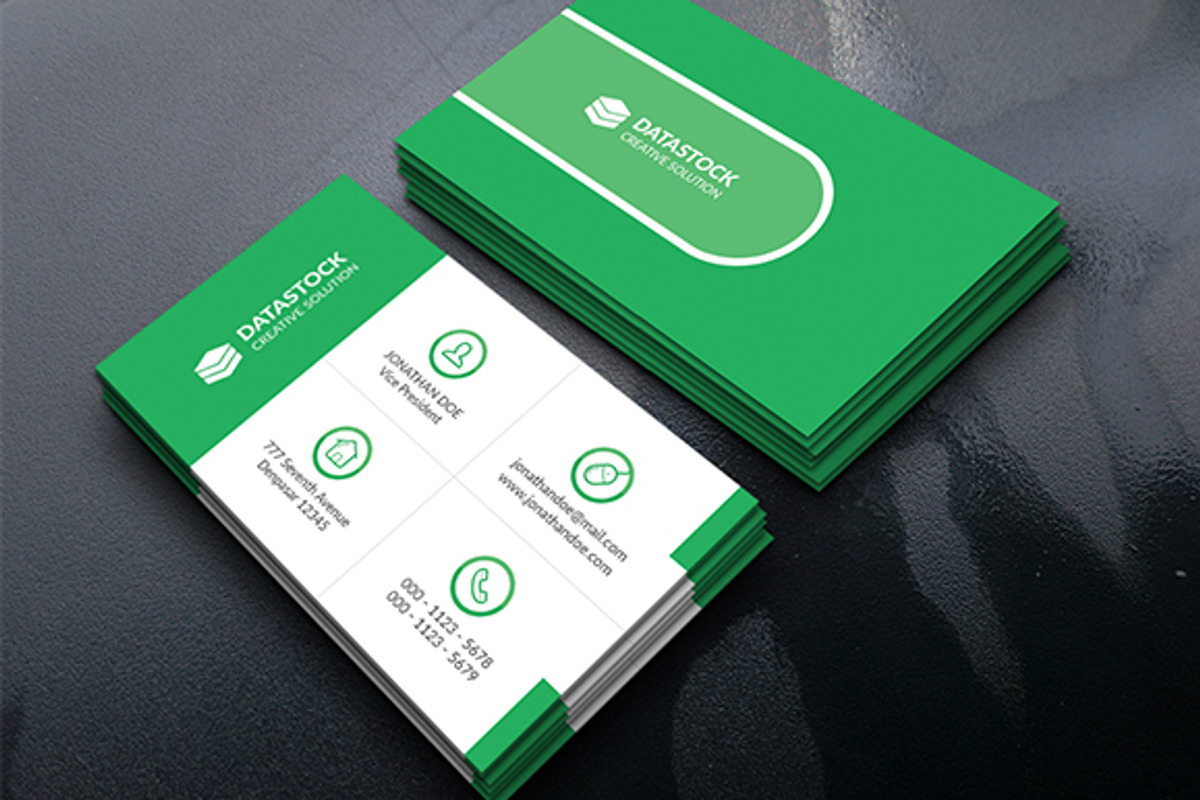 Flat Corporate Business Card, a Business Card Template by InfinityArt (Photo 2 of 5)