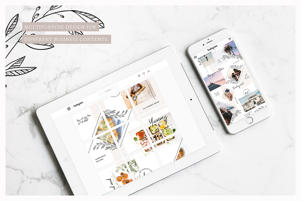 Fine Instagram Puzzle Template, a Social Media Template by AgataCreate (Photo 5 of 7)