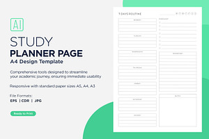 7 Day Planner Study Planning Page,