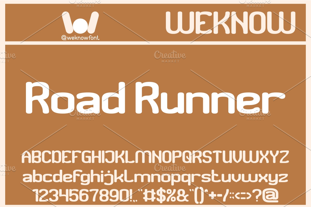 Road Runner font, a Sans Serif Font by weknow (Photo 1 of 8)