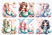Mermaid Alphabet Font & Numbers, a Symbol Font by Bubble Pixel (Thumbnail 4 of 8)