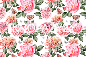 8 HandDrawn Watercolor PATTERNS