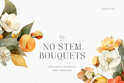 Watercolor Mandarin Clipart Set, a Decorative Illustration by ThaismotaCreativeCo (Thumbnail 8 of 13)