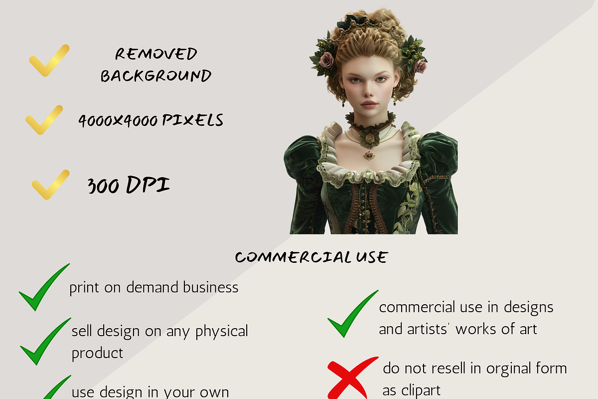 SURREAL REGENCY ERA CLIPART PACK, a Person Illustration by Daring Digies (Photo 8 of 10)