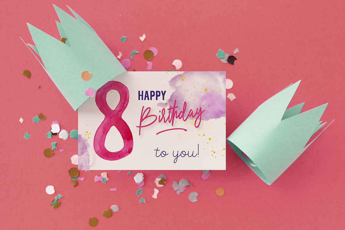Watercolour Set Numbers 0 - 9, an Illustration by paperlions (Photo 2 of 3)
