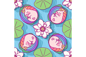 Vector Cute Seamless Pattern Art