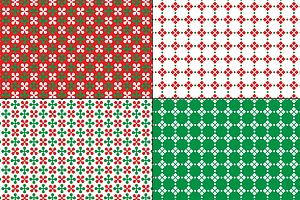 Seamless Red & Green Geometrics