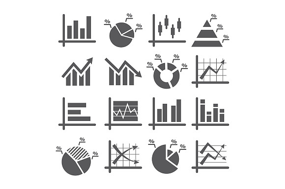 Diagram And Graphs Icons
