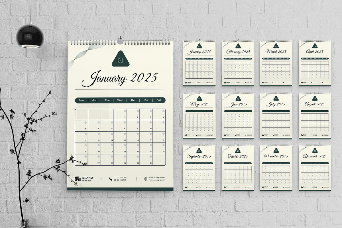 Wall Calendar 2025, a Stationery Template by MightyDesign (Photo 1 of 7)