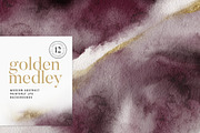 Golden Medley Abstract Backgrounds, a Pattern Graphic by Feather & Sage Design (Thumbnail 1 of 8)