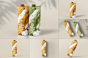 Juice Carton Mock-up, a Packaging Mockup by zippypixelstudio