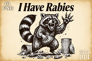 Funny Raccoon PNG Sublimation Bundle, an Object Illustration by Sublimation Artist (Thumbnail 4 of 23)