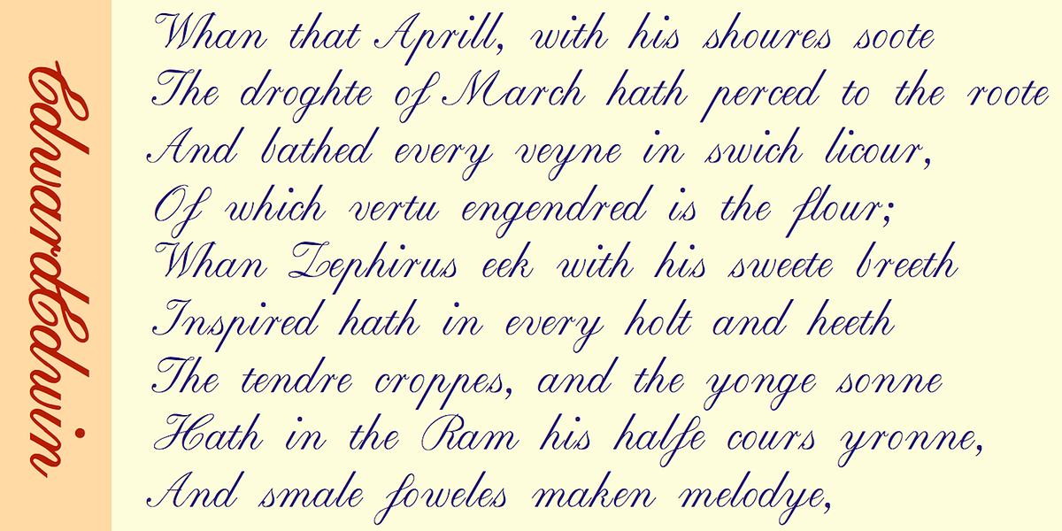 EdwardEdwin, a Script Font by Ingrimayne Type (Photo 5 of 7)