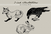 Ink illustrations, an Animal Illustration by Elisa Ursa (Thumbnail 5 of 6)