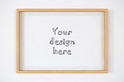 Wood matted frame 8x12 inch mockup, a Print Template by CGmockup (Thumbnail 2 of 2)