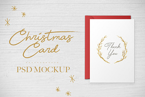 Christmas Card PSD Mockup