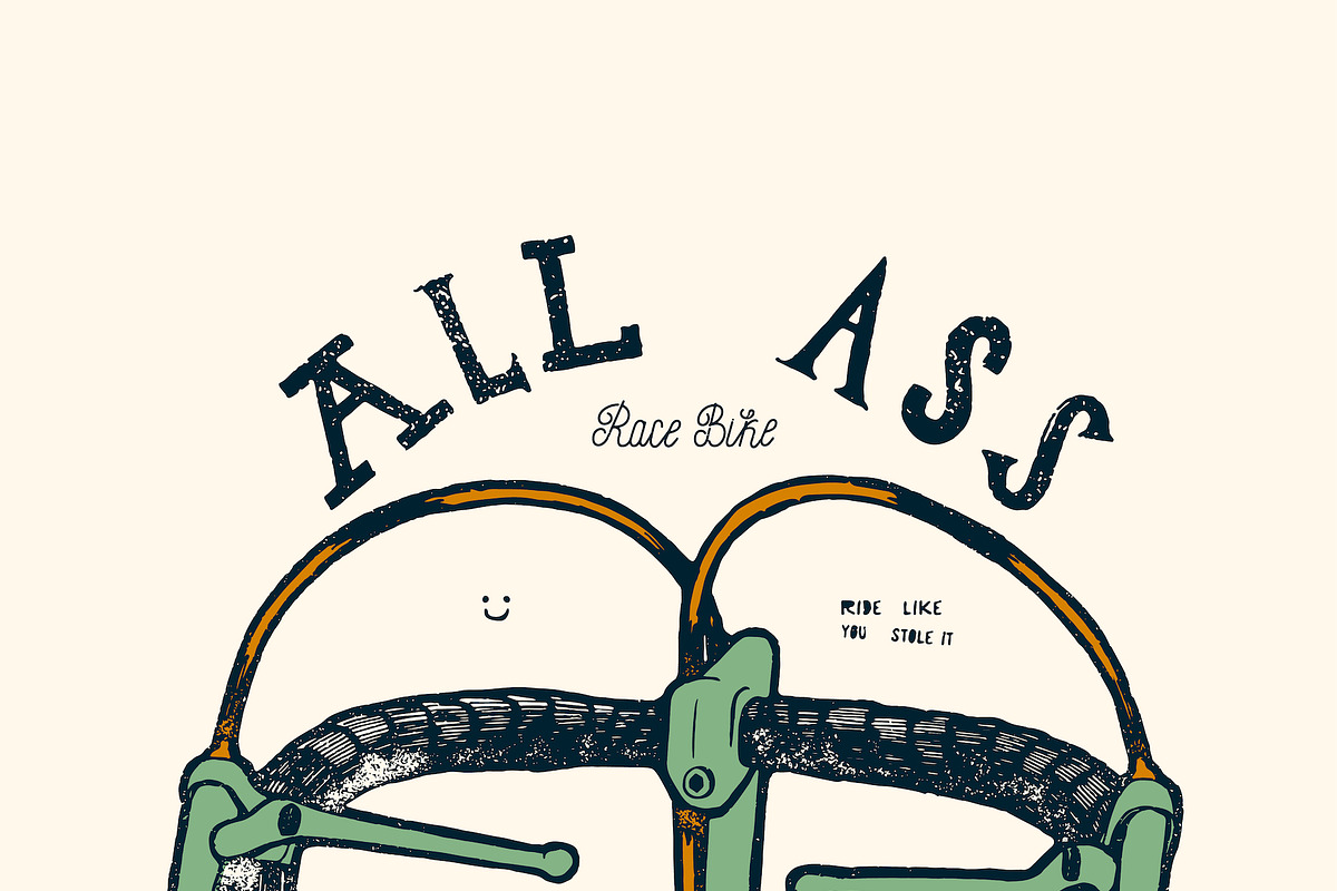 All Ass No Gass, a Sport Illustration by hand draw (Photo 2 of 2)
