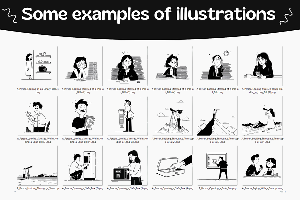 Notion Style Finance Illustrations, a Finance Illustration by DaisyStudio (Photo 3 of 10)