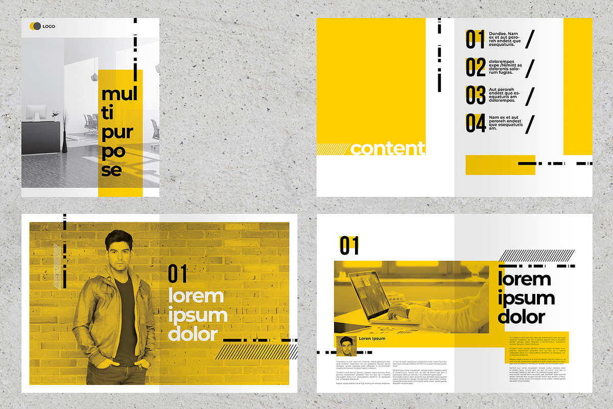 OUBEL: Yellow Multipurpose Brochure, a Brochure Template by McLittle Stock (Photo 2 of 4)