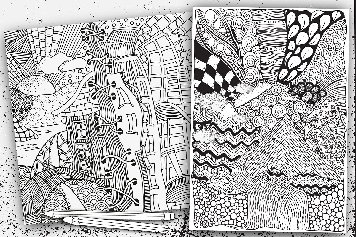 Black and white landscapes, a Texture Illustration by ImHope (Photo 8 of 15)
