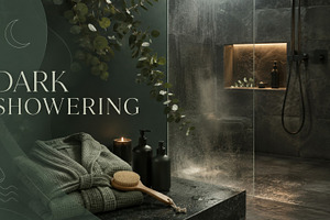 Dark showering ambiance with element, a Photo by Dvoevnore photos