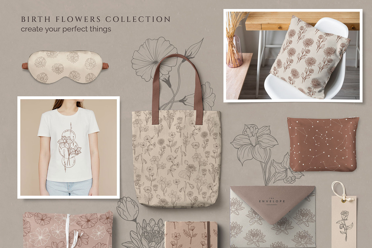 Hand drawn Birth Month Flowers, an Illustration by KirillsWorkshop (Photo 12 of 12)