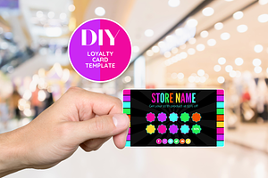 Neon Loyalty Card Template