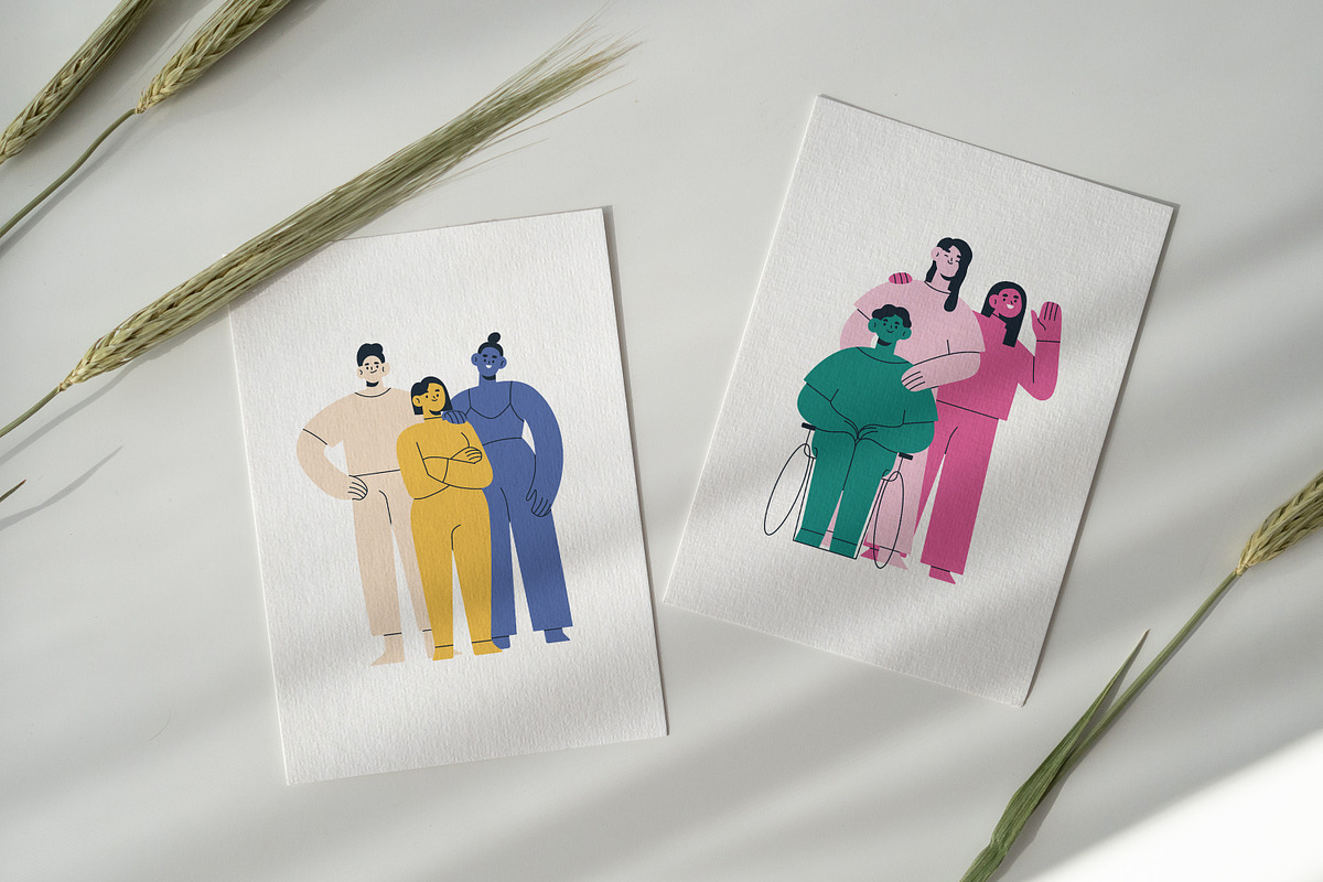 Happy abstract people groups set, a Person Illustration by Good Studio (Photo 4 of 4)