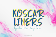 Koscar Liners - Handwritten Font, a Handwritten Font by madeDeduk (Thumbnail 1 of 9)