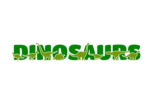 Dinosaurs silhouettes dino animals, an Animal Illustration by Vector Tradition