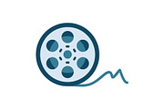 Film Reel Flat Icon, a Duotone Icon by Pexelpy (Thumbnail 1 of 2)