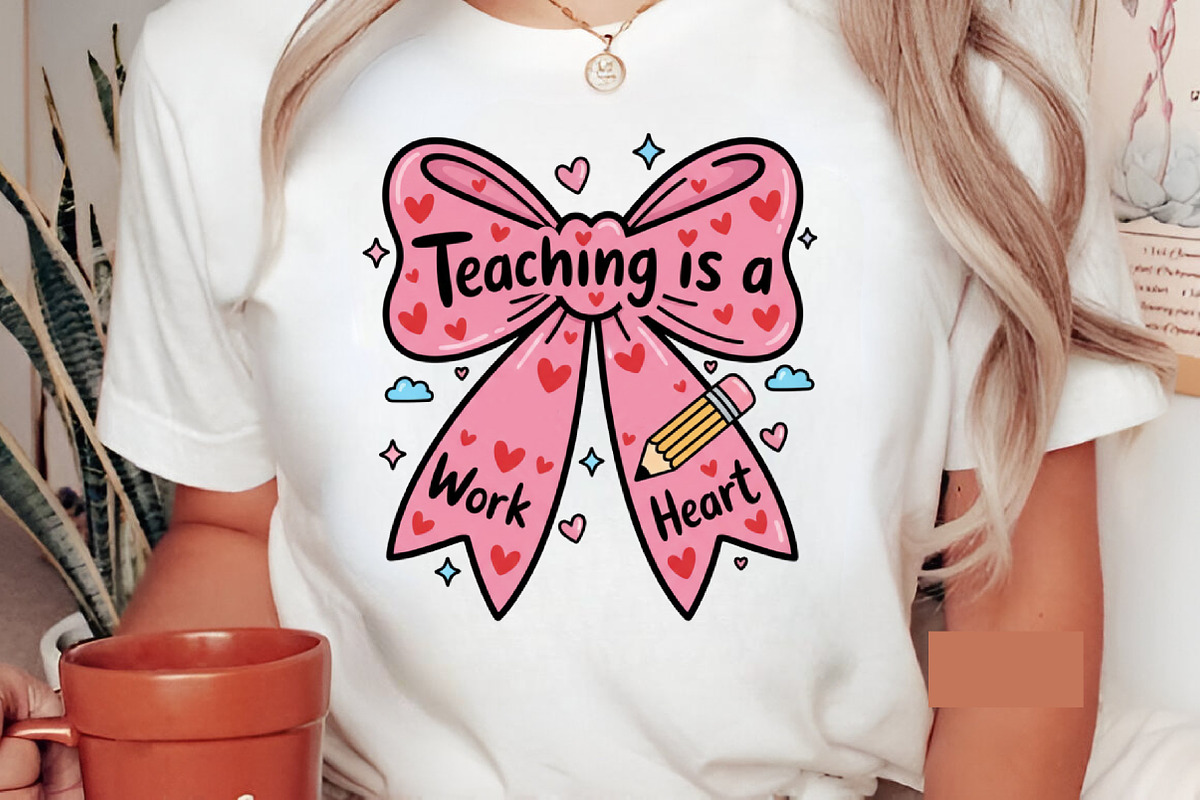 Valentine Teacher Heart Pencil Png, an Illustration by Designking (Photo 6 of 6)