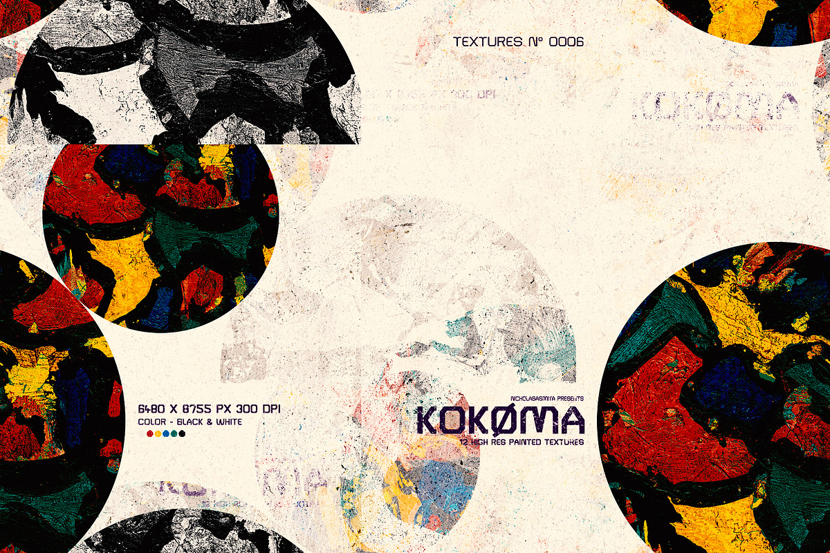 Kokoma: 12 High Res Painted Textures, a Pattern Graphic by nicholasasmita (Photo 6 of 10)
