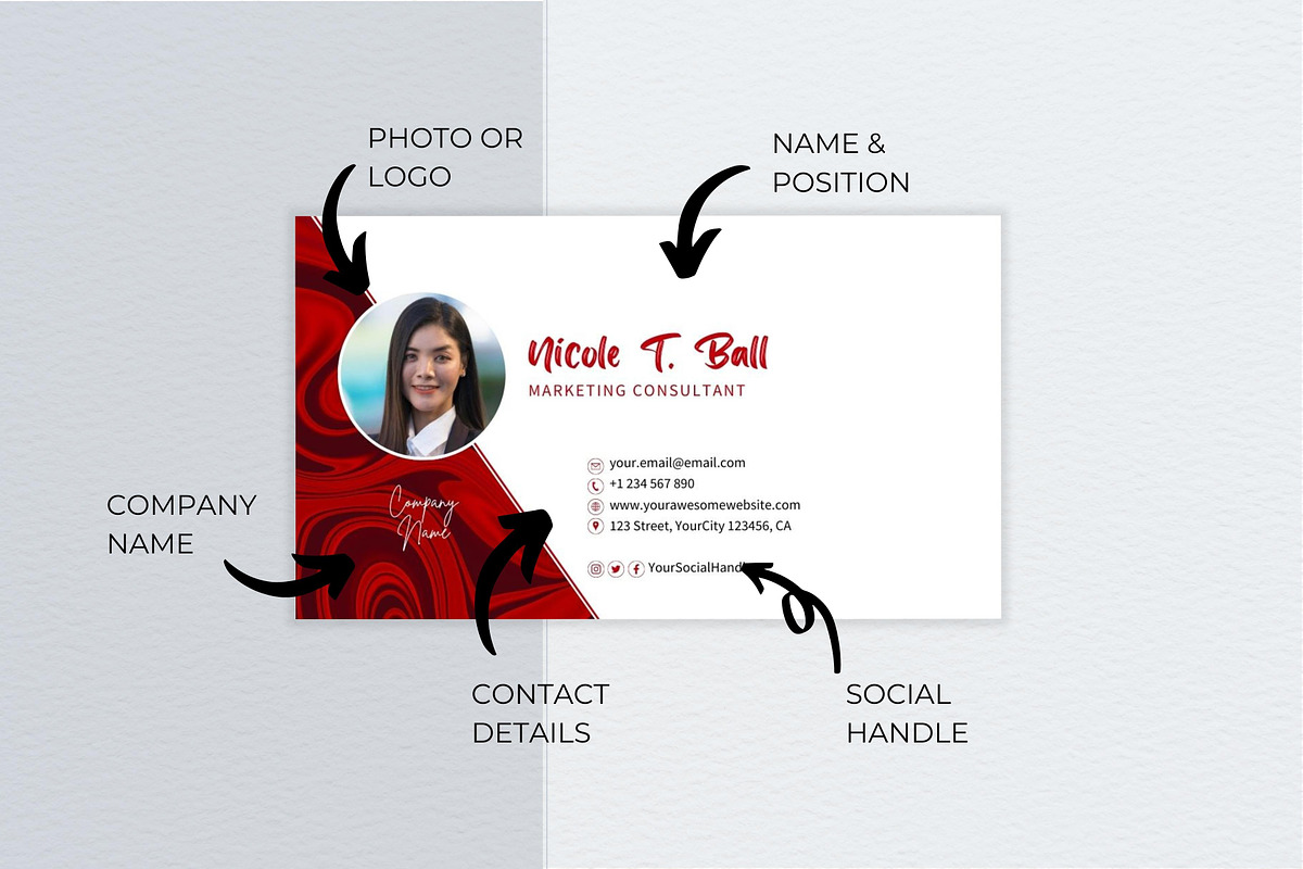 Business Card Canva Template, a Business Card Template by B2 Studio (Photo 5 of 11)
