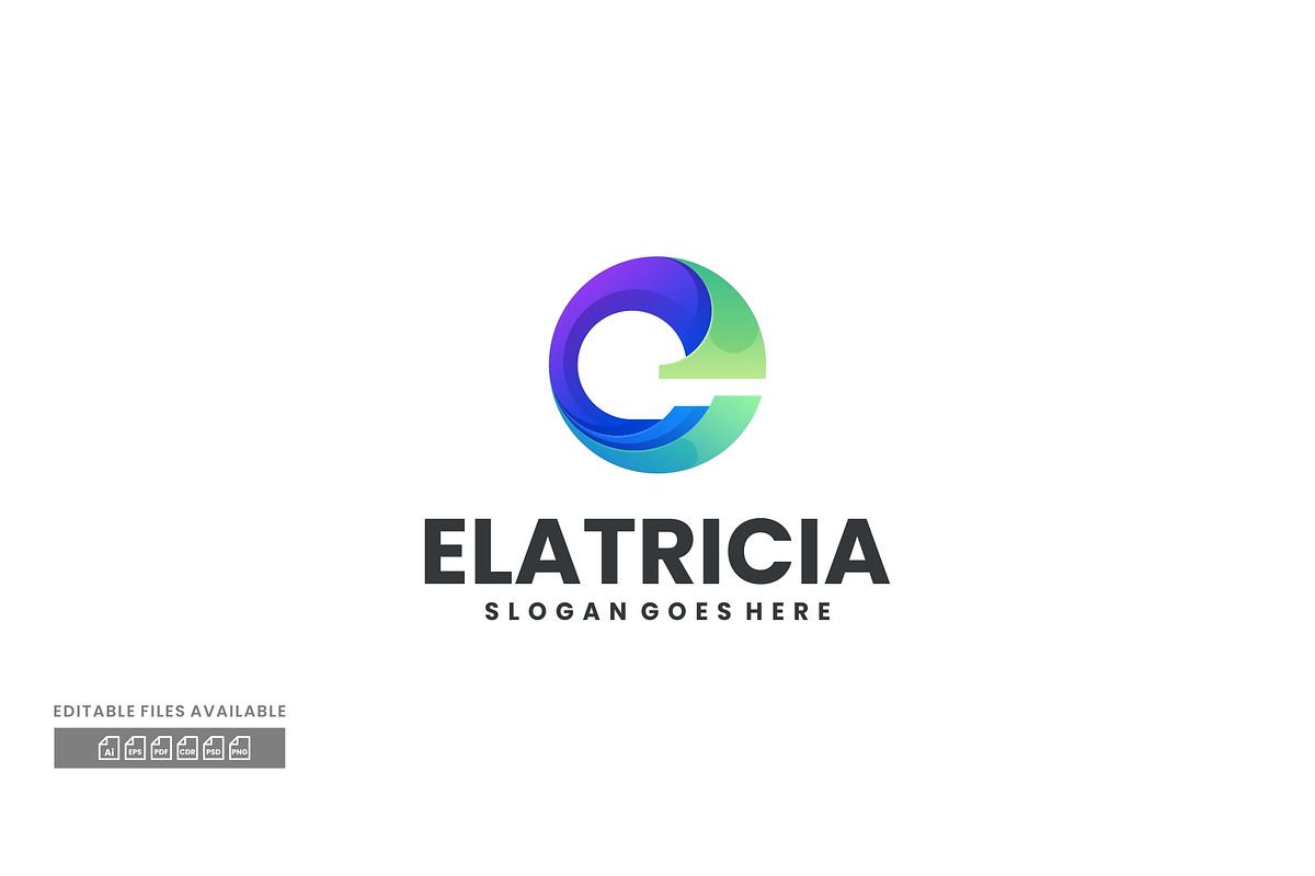 Elatricia Gradient Colorful Logo, a Branding & Logo Template by ivan_artnivora