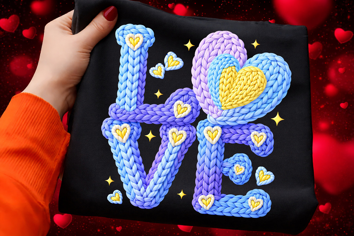 Faux Yarn Crochet Love Valentines, an Illustration by Craft Nest (Photo 1 of 8)