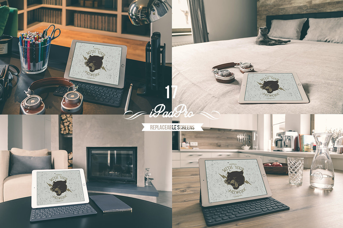In the house II - 36 devices mockups, an iPad Mockup by Madebyvadim (Photo 4 of 6)