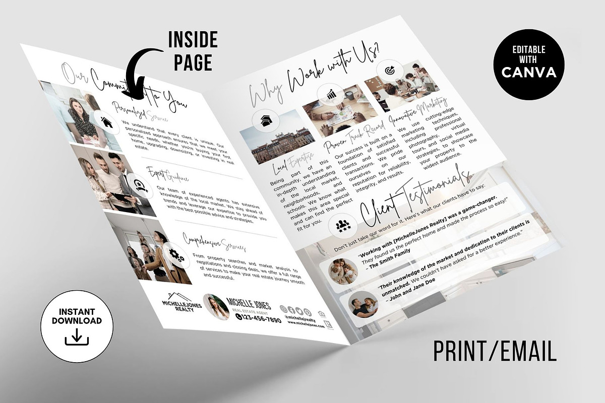 Why Work With a Realtor Brochure, a Brochure Template by CreativeVinesStore (Photo 4 of 7)